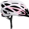 Spokey FEMME Cyklistická přilba pro dospělé a juniory IN-MOLD, 55-58 cm, bílo-růžová